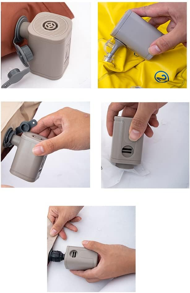 Air Pump, Portable Cordless Electric Inflator Dual-Use Outdoor Inflatable and Vacuum Pump Mattress Inflator Vacuum Pump image number 3