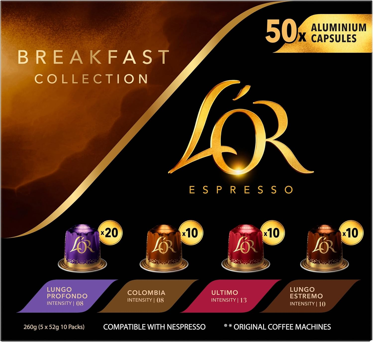 L'OR Espresso Breakfast Variety 50Pk X5 image number 3