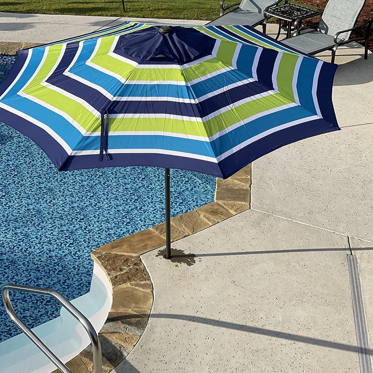 JUMXSRLE Deck Mount Umbrella Holder, Adjustable Diameter Heavy Duty Steel Outdoor Umbrella Base, Umbrella Deck Mount, Outdoor Umbrella Stand for Patio Table, Balcony, Decks, Docks image number 4