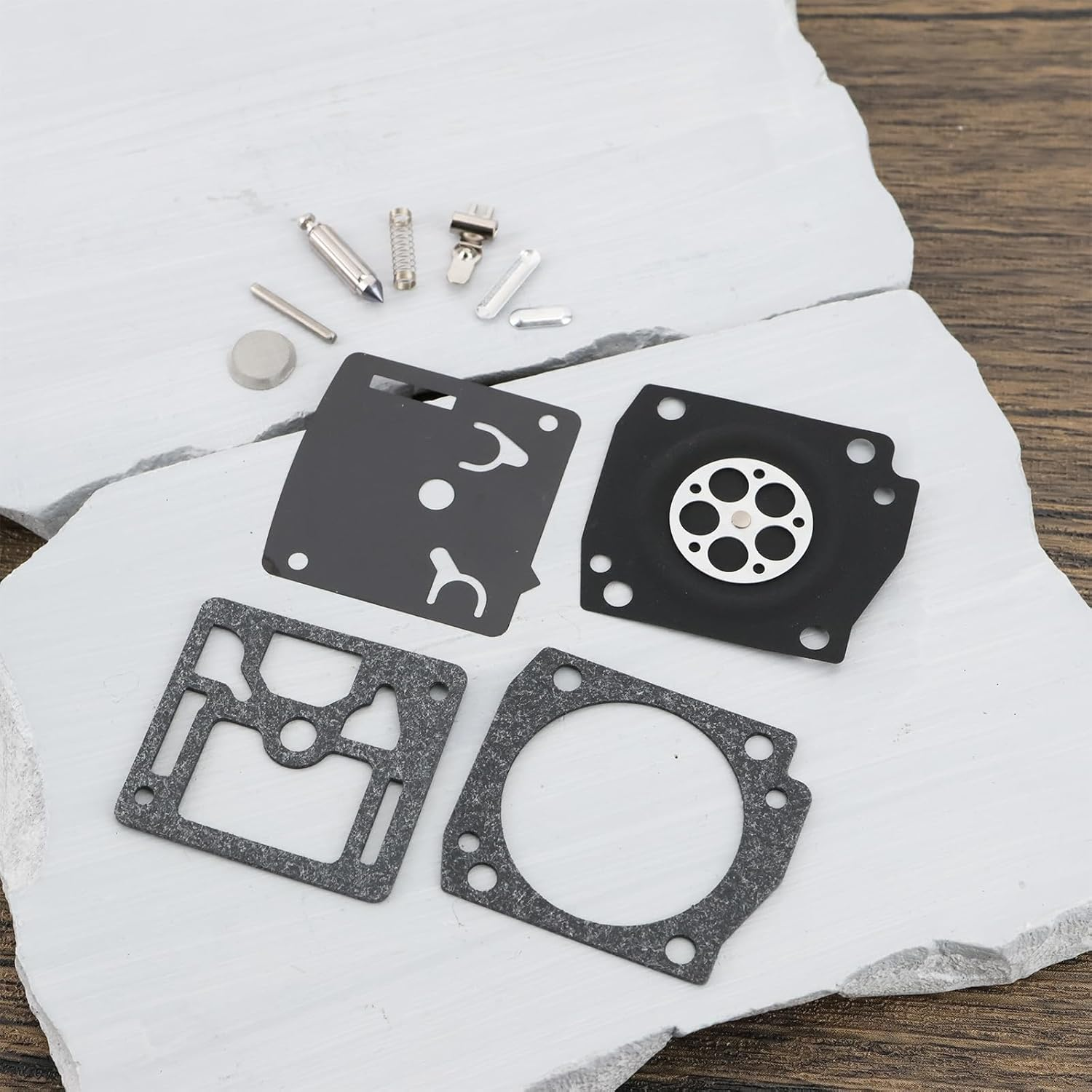 OTOTEC 2 Set Chainsaw Carburetor Diaphragm Repair Kit Replaces RB-122 Compatible with Husqvarna 346XPT 351 353 340 345 Chainsaw image number 3