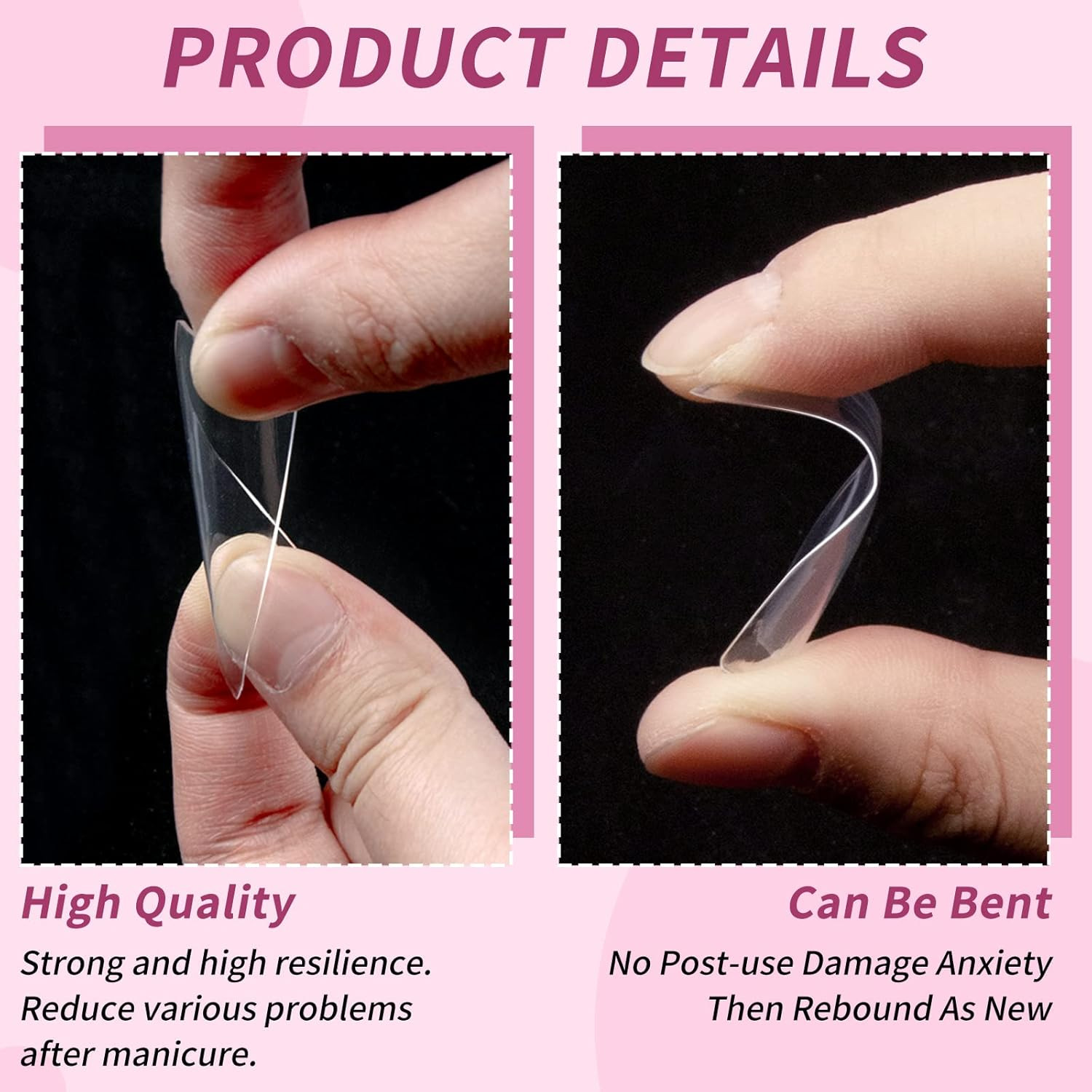 YUNAI Medium Almond Nail Tips - Soft Nail Extension Tip Kit, Pre-Shape Half Matte Full Cover Medium Almond Press on False Nail Tips for Nail Extension Home Salons DIY Nail Art - 10 image number 6