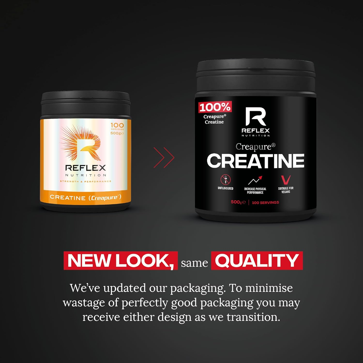 Reflex Nutrition Creapure Creatine Powder Suitable for Vegans (500 G)