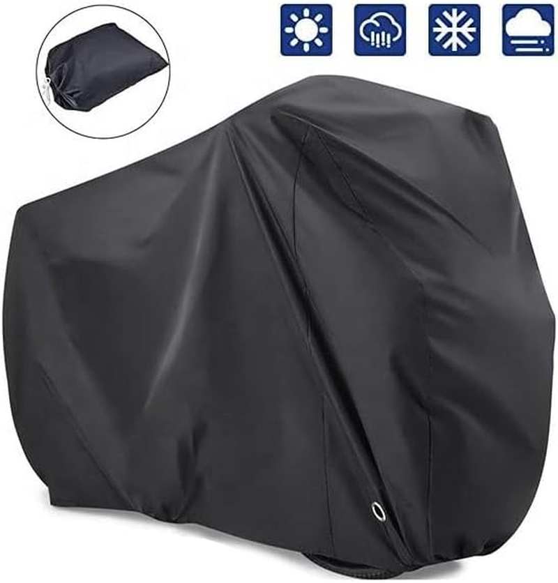 Extra Large Waterproof Bike Cover with Lock Holes - Premium 210D Oxford Fabric, Uv-Resistant Outdoor Protection for Mountain, Road, Electric Bikes - Includes Storage Bag, Pack of 1 image number 4