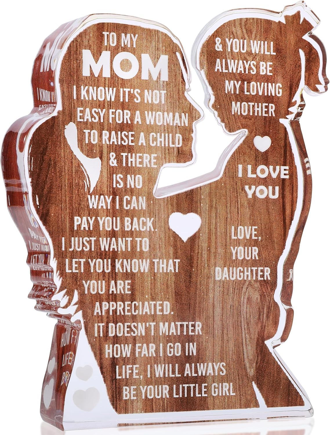 Mom Gifts from Daughter Gift Idea for Mom, Mom Day Gift Cool Mother Day Gifts from Daughter Best Mom Ever Gifts New Mom Single Mom Christmas 2025 Acrylic Plaque Sign 12.7 * 7.6CM