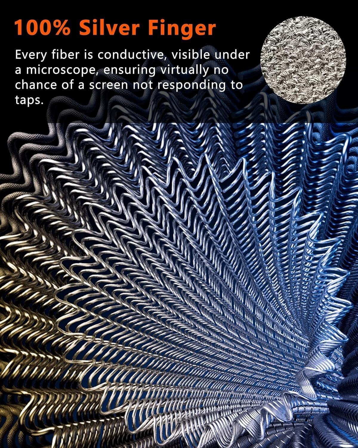 JOWILIN Gaming Finger Sleeves, 4 Pcs Silver Fibers Gaming Gloves with Metal Box Case, Luminous Anti-Sweat and Ultra-High Sensitivity Thumb Gloes for COD, PUBG,  Etc Mobile Game image number 5