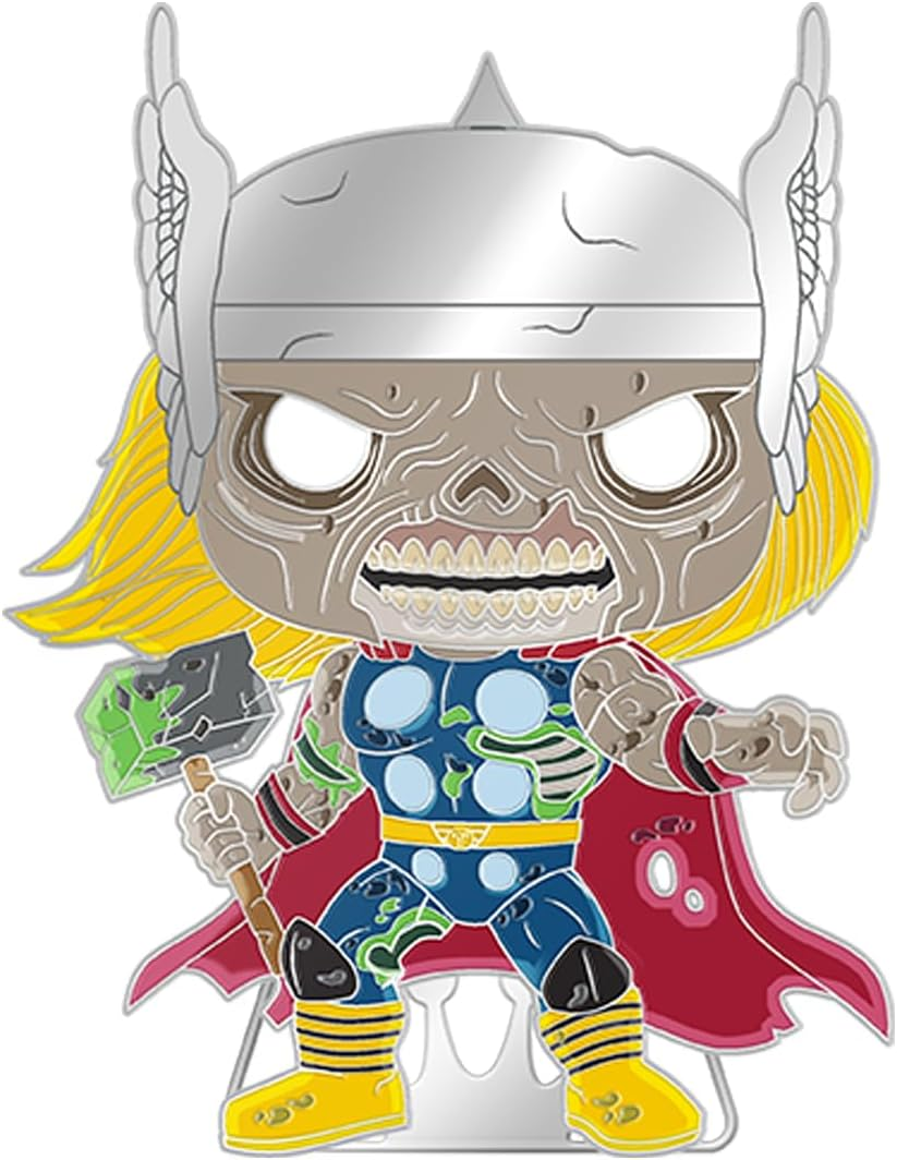 Loungefly Large Enamel Enamel Pin Marvel: Zombie Thor - Thor - Marvel Zombies Emaille-Nadeln - Niedliche Brosche Zum Sammeln - F&uuml;r Rucks&auml;cke & Taschen - Geschenkidee - Offizielle Handelswaren image number 6