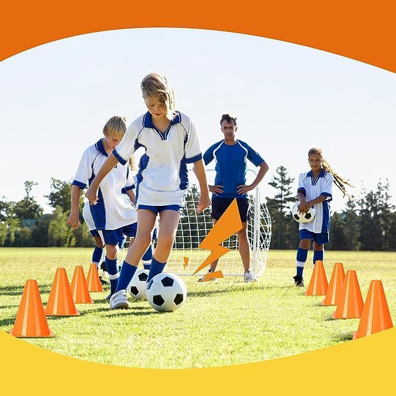 15Cm 23Cm Soccer Cones, Professional Durable Agility Cones Sports Training Field Marker Plastic Cones for Skating Basketball Football Practice Drills, Indoor Outdoor Activity Events Gamess image number 3