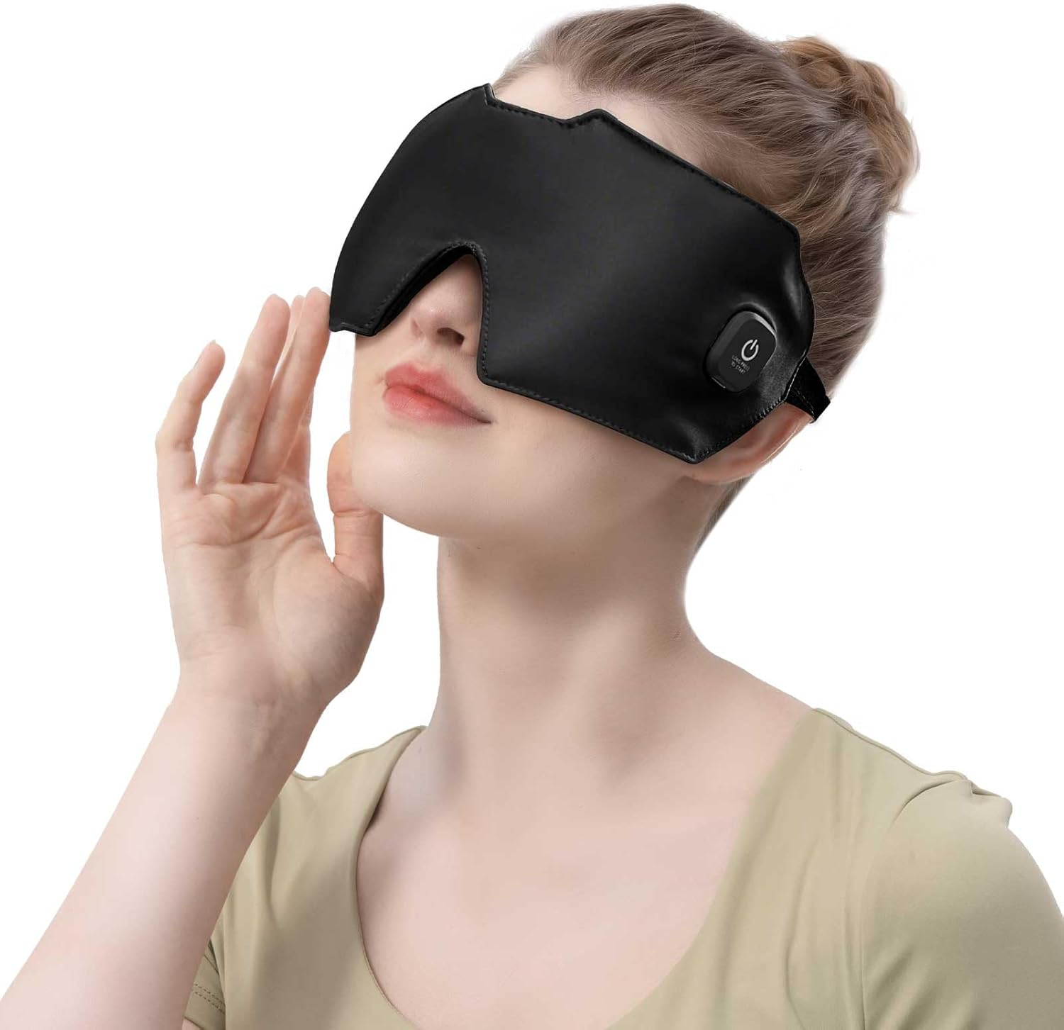 Heated Eye Mask for Dry Eyes, Cordless Eye Mask Warm Compress with Washable Cover, Blackout for Travel image number 5