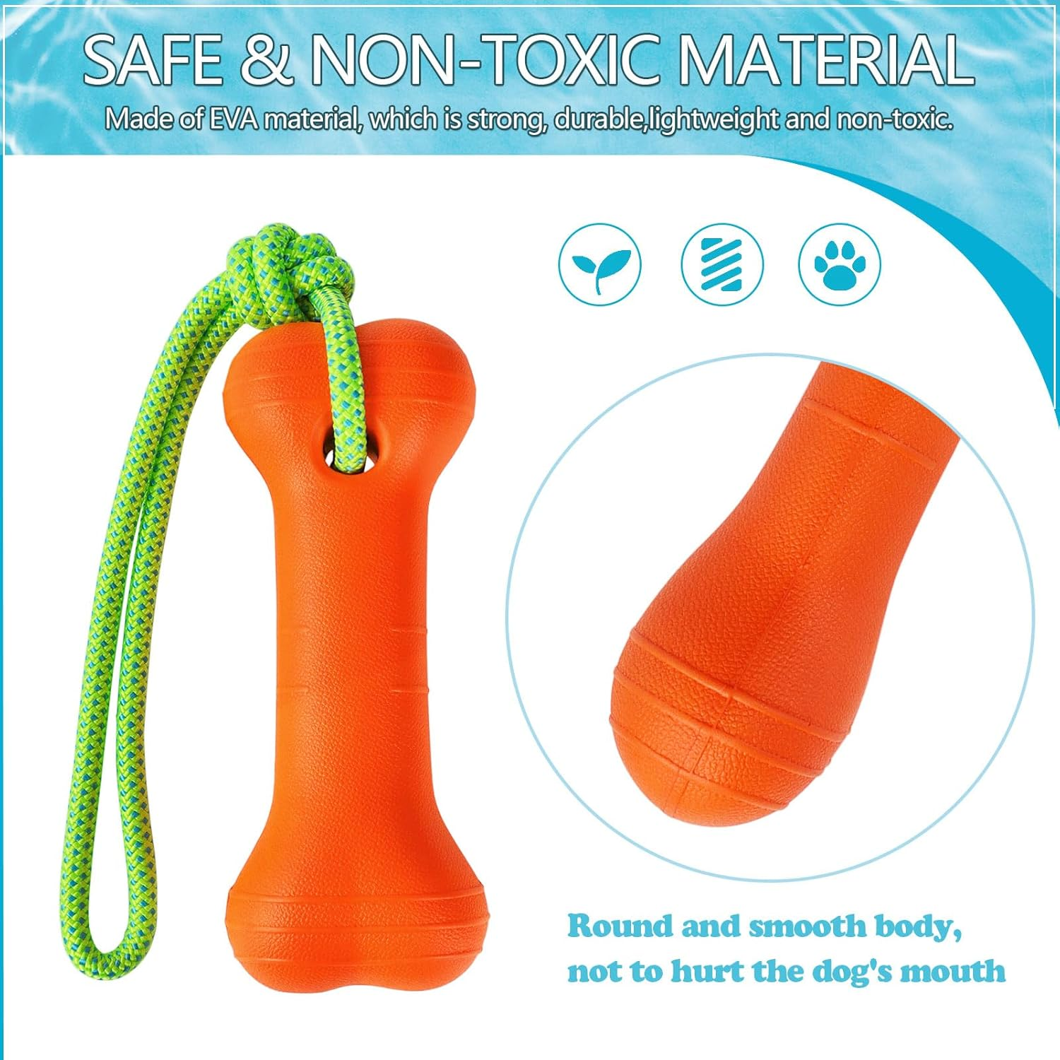 Lovelypaws 2 Pack Floating Dog Toys, Water Fetch Dog Pool Toys, Interactive Training Bumper for Dogs image number 5