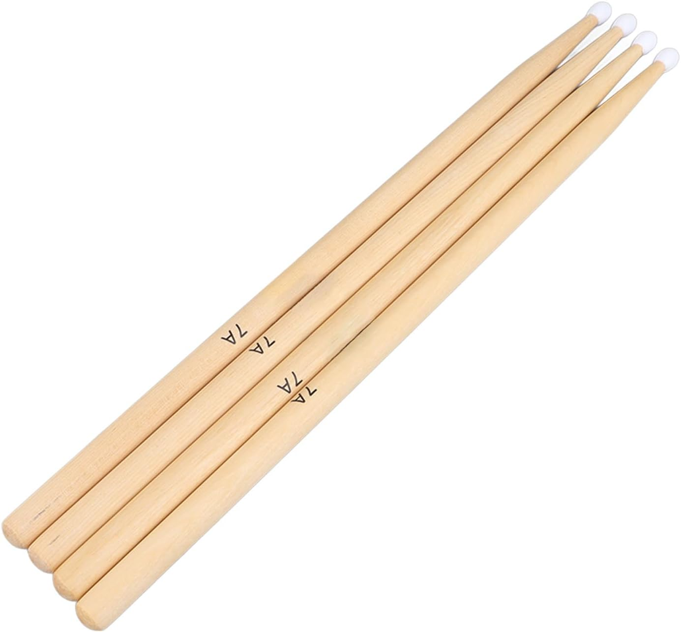 Nylon Tip Drum Sticks, Maple Wood Drumsticks Faster Playing Technique 2 Pairs Professional for Practice image number 1