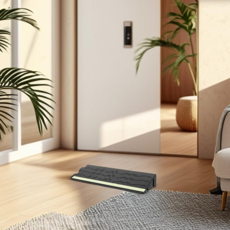 Anneome Glow in the Dark Indoor Door Ramp for Robot Vacuum Nonslip Plastic Threshold Transition Strip Easy to Use Versatile Cleaning and Wheelchair Access Ramp image number 1