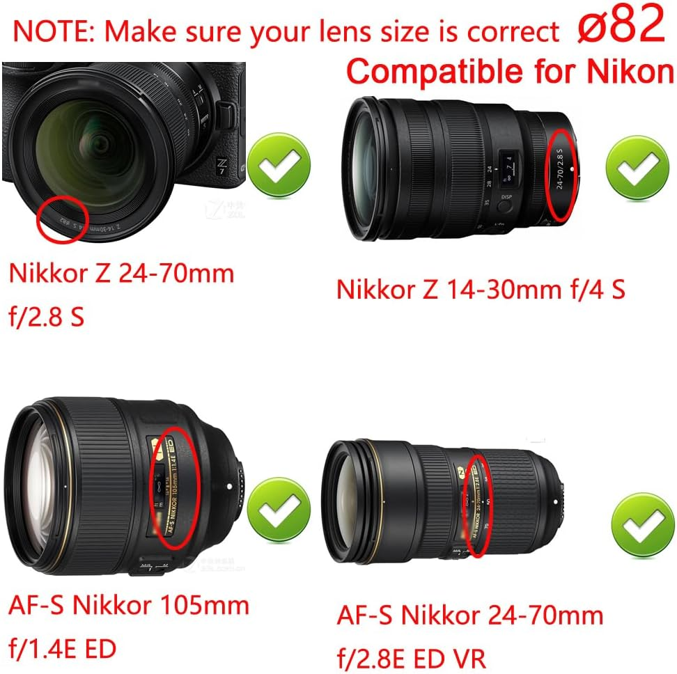 WH1916 82Mm-77Mm Step down Ring [82Mm Lens to 77Mm Filter] 2 Pack, Camera Lens Filter Adapter Ring Lens Converter Accessories