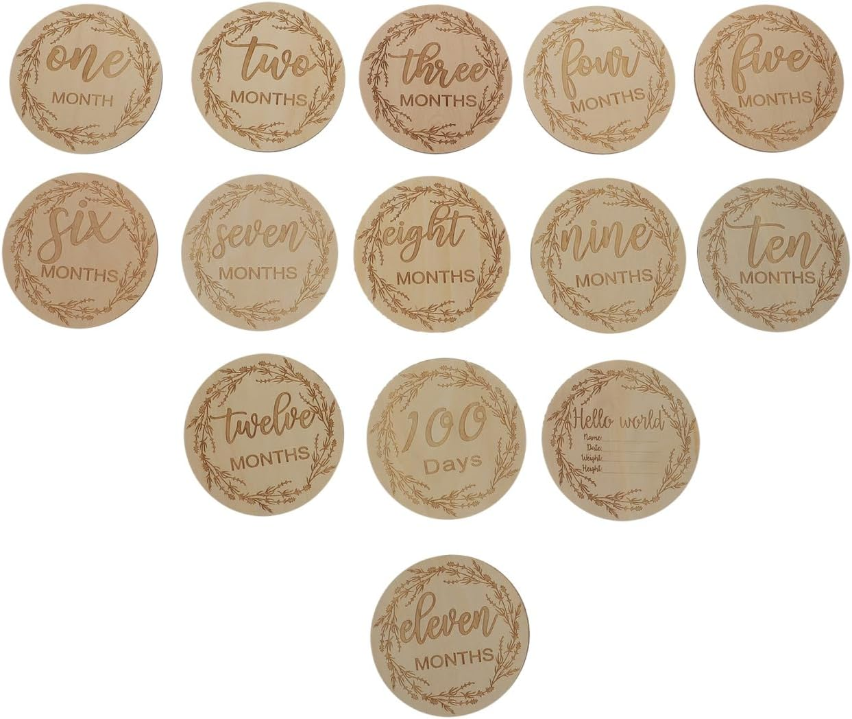 Toyvian 12Pcs Girl Cards for Newborn Photography Month Month Growth Tracking Smooth Safe for Keepsake for First Year