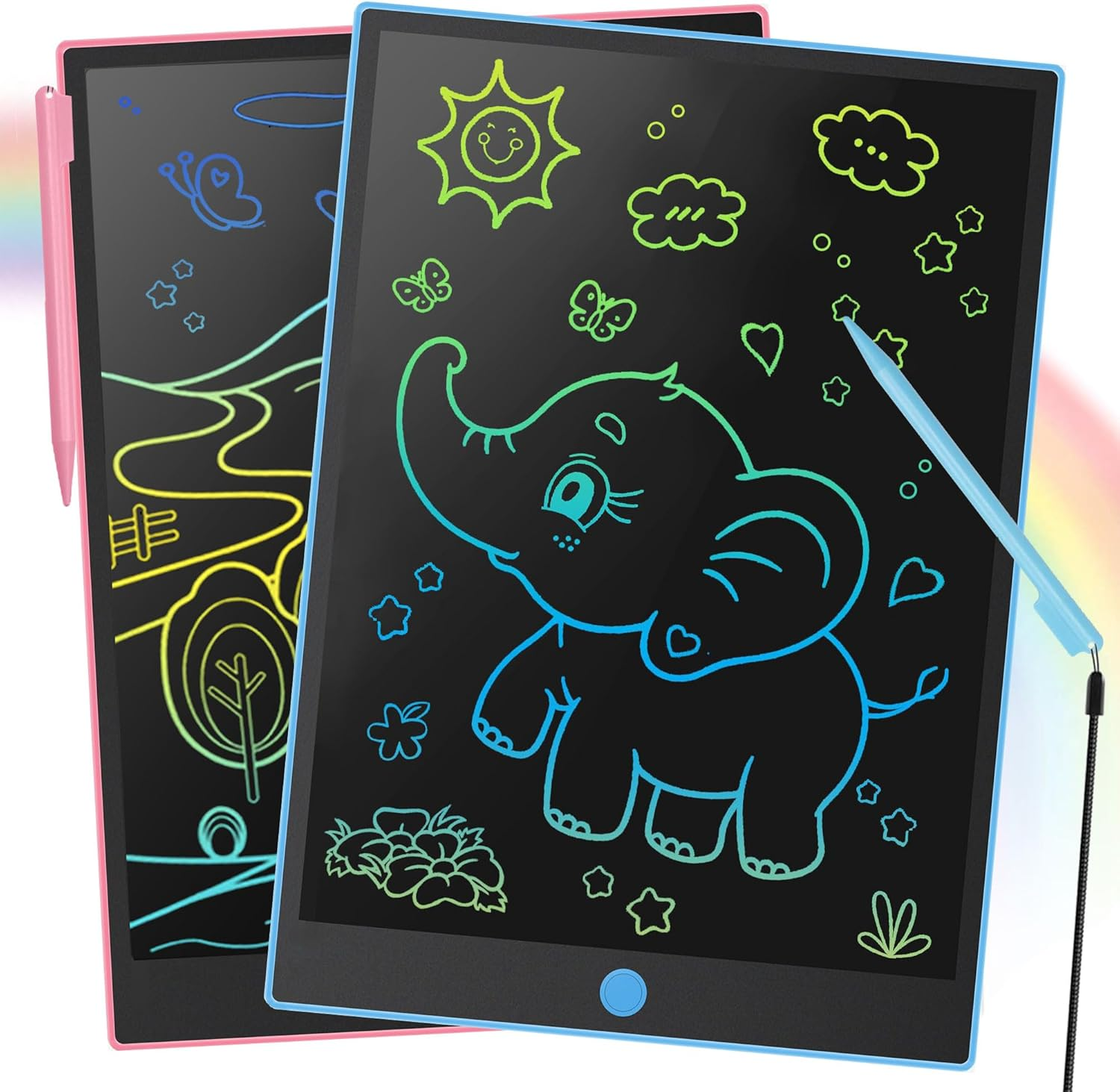 14 Inch LCD Writing Tablet for Kids, Toys for Girl, Drawing Pad. Doodle Board with Erase, Lock Function & Colorful Screen. Digital Notepad for Toddlers. Learning Girls Gifts for 3 + Year Old - Pink