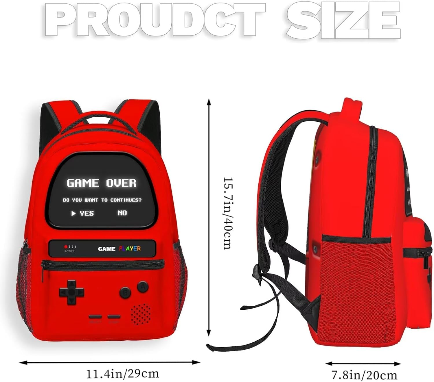 YOZIRIBO Boys Backpack, Gamer Backpacks for Kids Children Teens, Video Game Bookbag, Large Travel Laptop Backpacks - Backpack image number 3