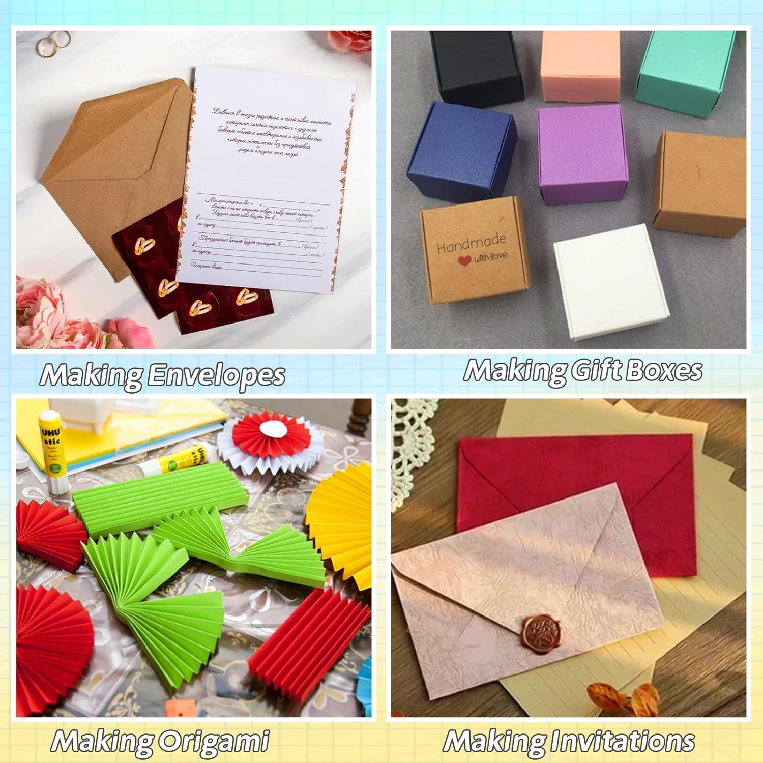 Scoring Board, Envelope Maker, Envelope Punch Board, Scoring Tool, Small Score Board for Paper Crafts, Multi-Purpose Scoring Board for Card Making, Mini Envelope Making and Gift Box Making image number 4