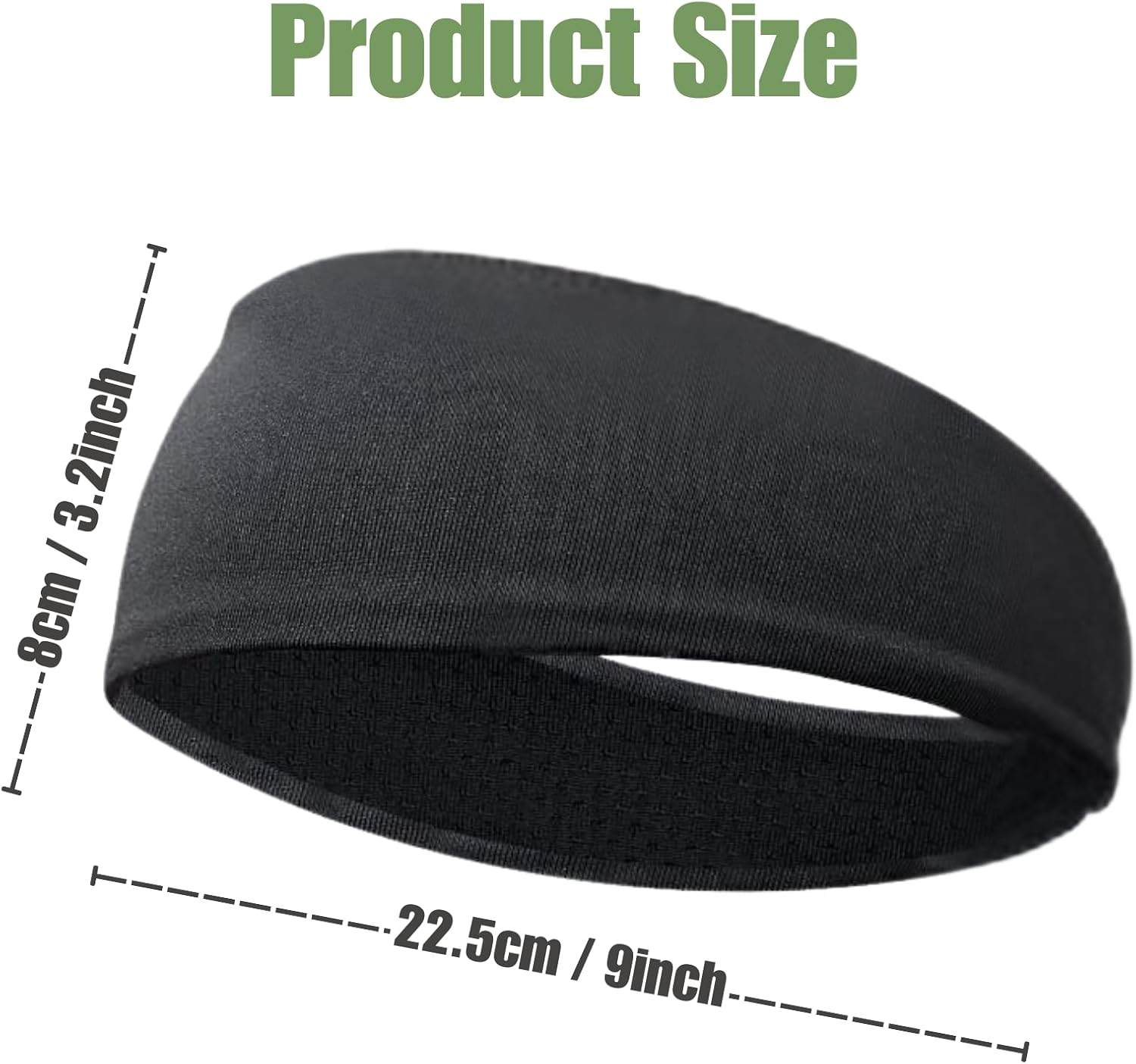 Sports Headband for Men, JOMWEN Moisture Wicking Breathable Sweatband, Reused & Washed Headband Sweat Bands for Running Cycling Yoga Fitness Workout image number 1