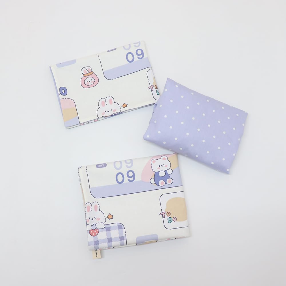 100% Cotton Crib Bedding Set for Toddler Boys Girls,3Pcs Baby Bed Linen Include Duvet Cover Fitted Sheet Pillowcase Nursery Decoration (Purple) image number 1