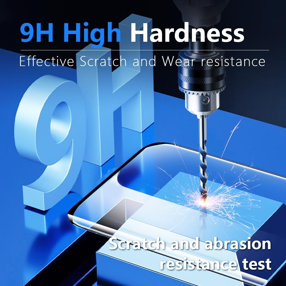 HCT STYLE 3D Tempered Glass Screen Protector for Curved 6.67 Inch Smartphone Screens - for Xiaomi Redmi Note 13 Pro, Pack of 2 with Cleaning Cloths and Dust Stickers - Xiaomi 12T image number 5