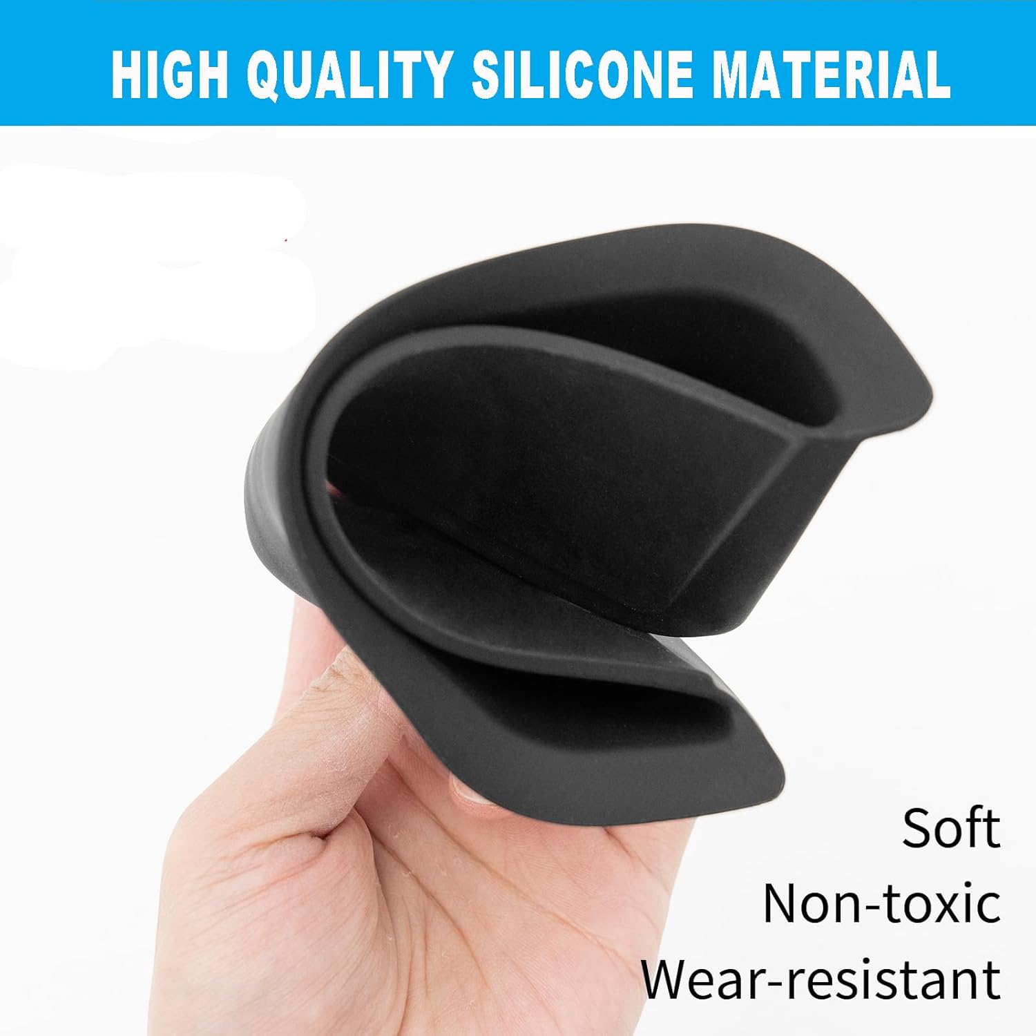 MAEZOE 4PCS Door Handle Storage Organizer for 2024-2025 Toyota Land Cruiser Prado LC250, Front & Rear Door Storage Box Insert, Non-Slip, Easy to Clean, Custom Fit, Black image number 1