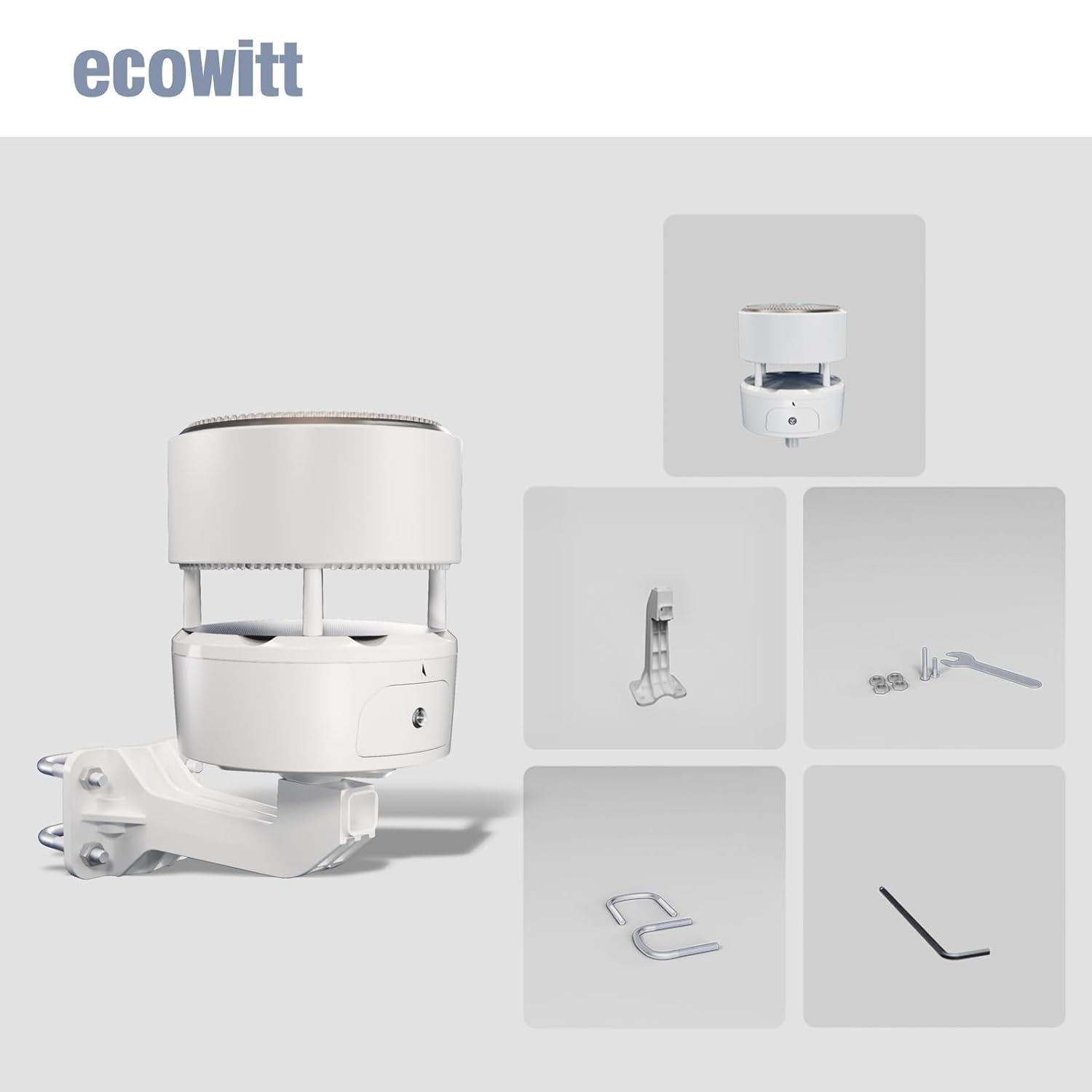 ECOWITT Weather Station WS3912, Includes WS3910 7.5'' LCD Display with CO2 Sensor, and WS85 (Solar Panel/Rain Gauge/Wind Speed/Direction Sensors), and WN32 Outdoor Temperature-Humidity Sensor, 433 Mhz image number 2