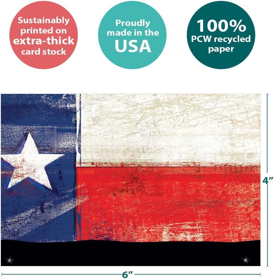 Tree-Free Greetings Econotes 12 Count Texas Flag All Occasion Notecard Set with Envelopes, 4 X 6 Inches (FS56284) image number 3