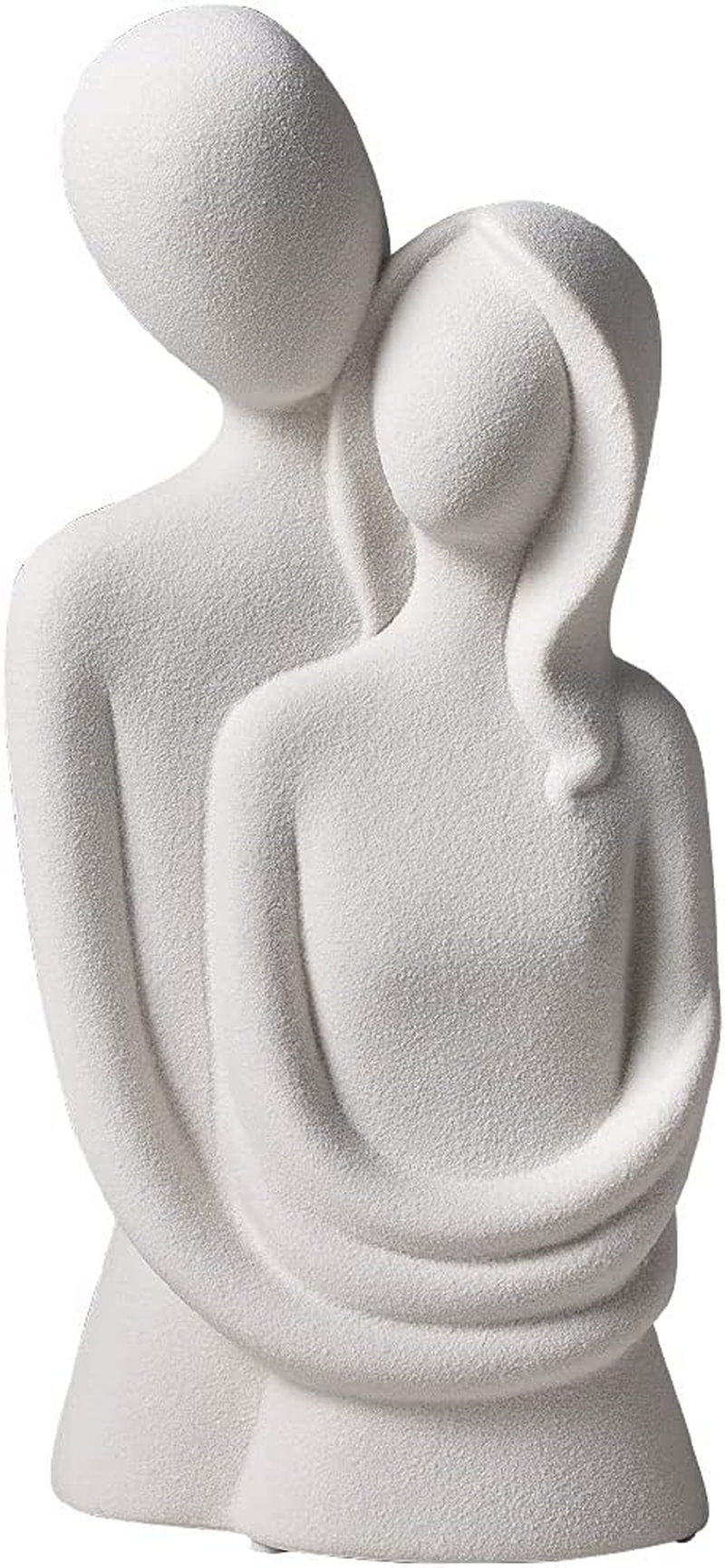 HYFAN Love Statue Hugging Couple Ceramic Decor Romantic Ornament Figurine Gift Meaningful Sculpture for Bedroom Home Office Shelf Desktop Decoration (White) image number 1
