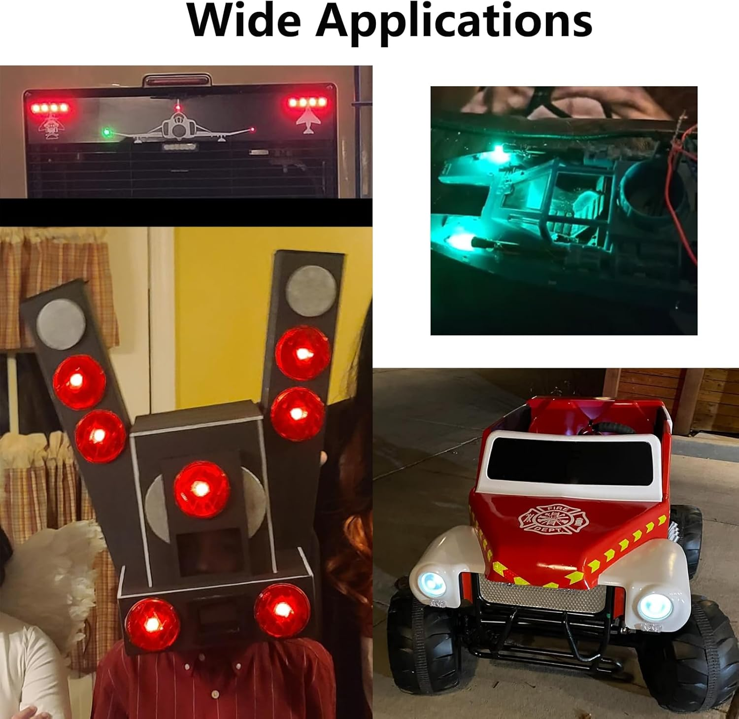 ATNSINC 10Pcs DC 12V LED Diodes 10Mm LED Light Lamp Bulb Prewired Emitting Diodes with Holder for DIY Home Decoration (White) - Red image number 3