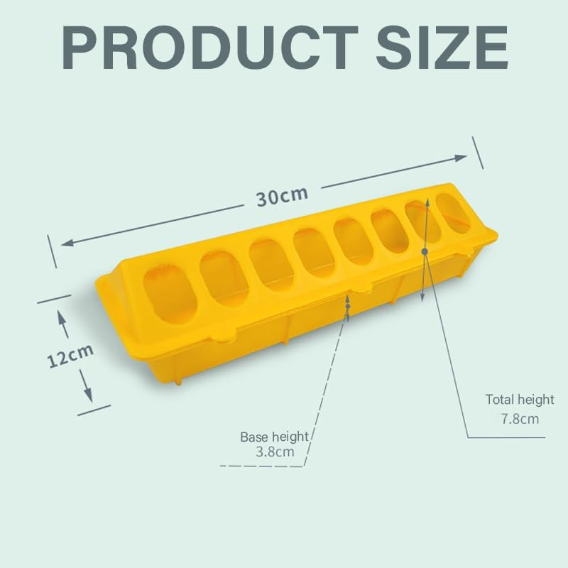 Multicolor 30Cm Bird Feeder & Drinker: Versatile Storage Trough for Chick, Pigeons, and Wild Birds - Durable, Easy-Fill Plastic Dispenser with Hinge Opening, Ideal for Stable and Aviary Environments