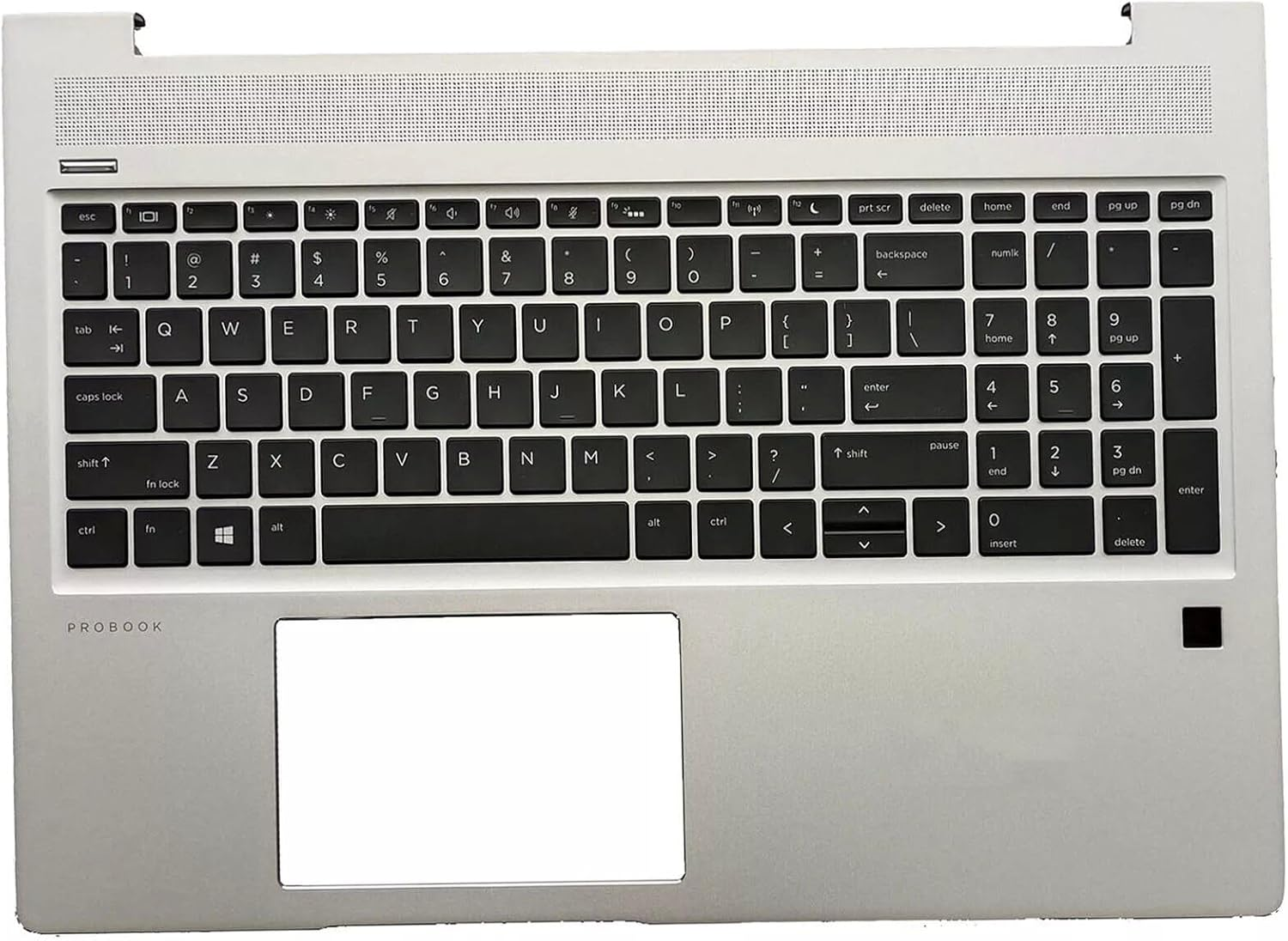 Wzqrps New Replacement for HP Probook 450 G6 450 G7 Laptop Upper Case Palmrest Backlit Keyboard Assembly Part L45090-001 4BX8KTATP00 Silver image number 4