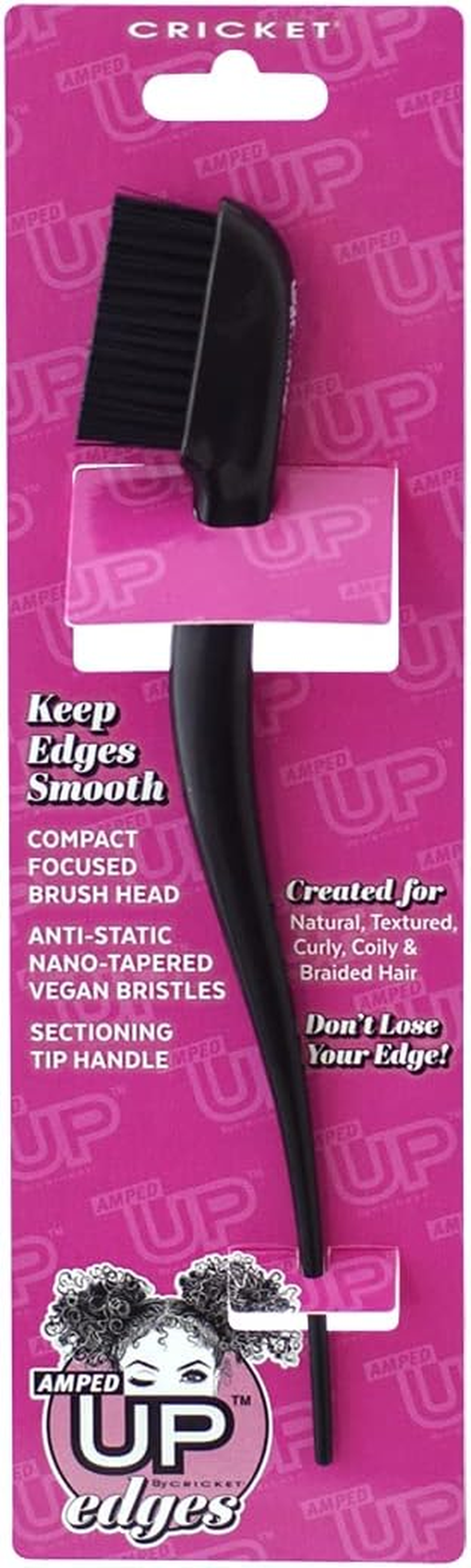 Cricket Amped up Edges Brush, Black