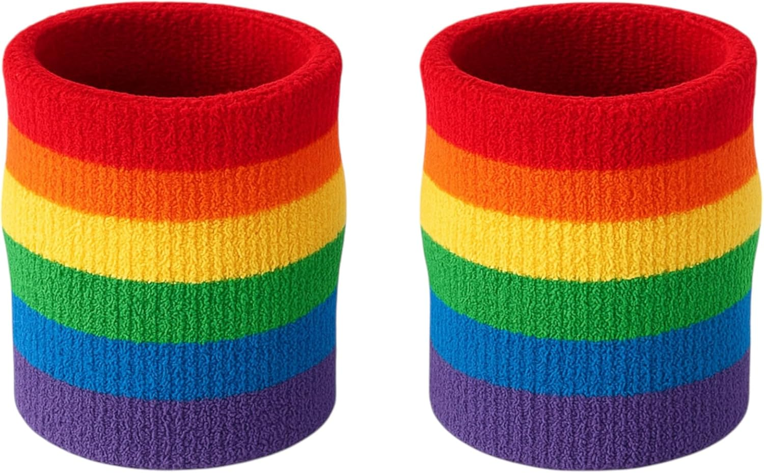 Rainbow Pride LGBTQ+ Wristband Set Unisex Stretch Armbands for Mardi Gras, Equality Marches, Parades & Festivals &ndash; Bold Rainbow Costume Accessory &ndash; 1, 3 & 5 Set Options Available image number 5
