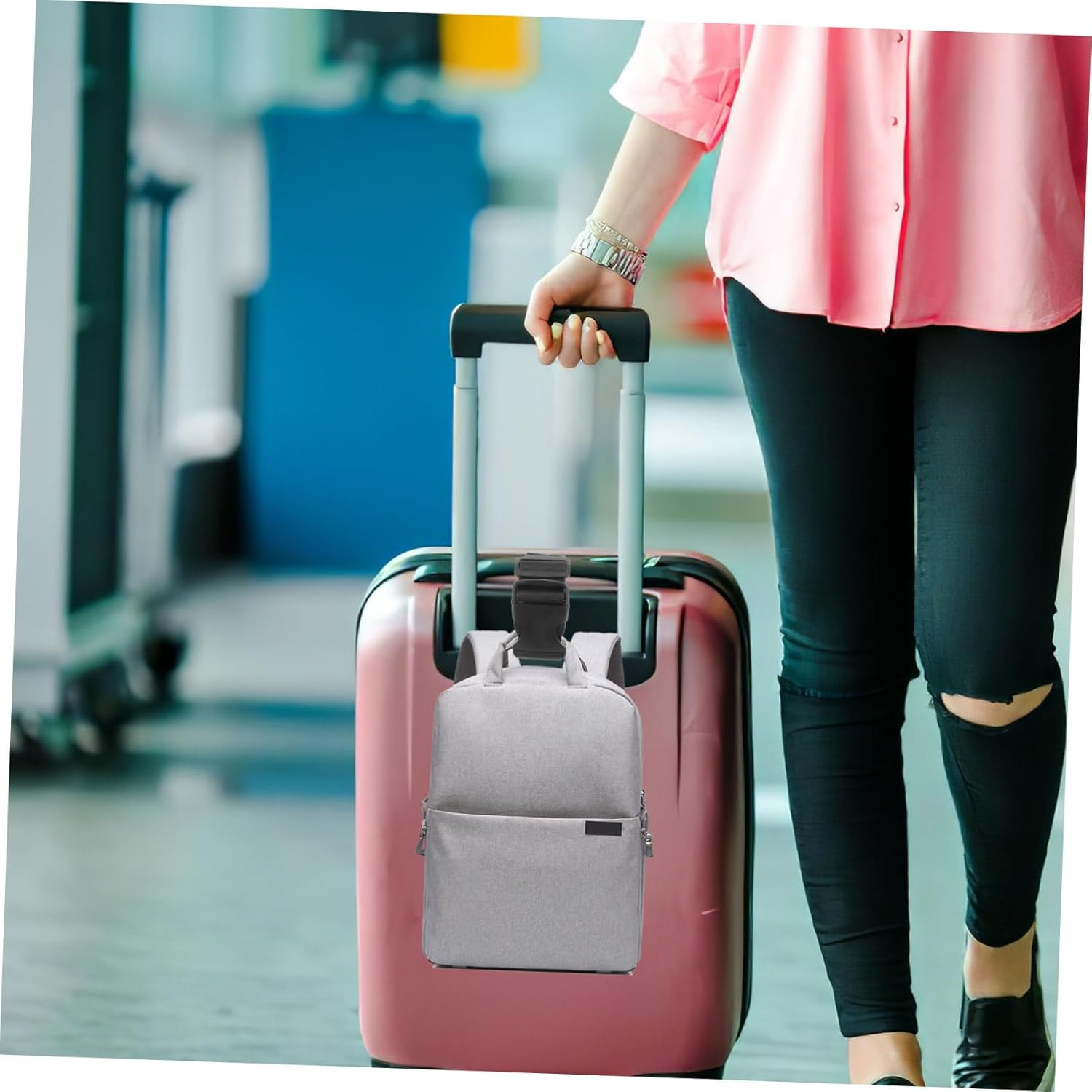 Holibanna 4Pcs Adjustable Suitcase Straps Luggage Bag Straps Cross Luggage for Duffle Bag Backpack image number 4