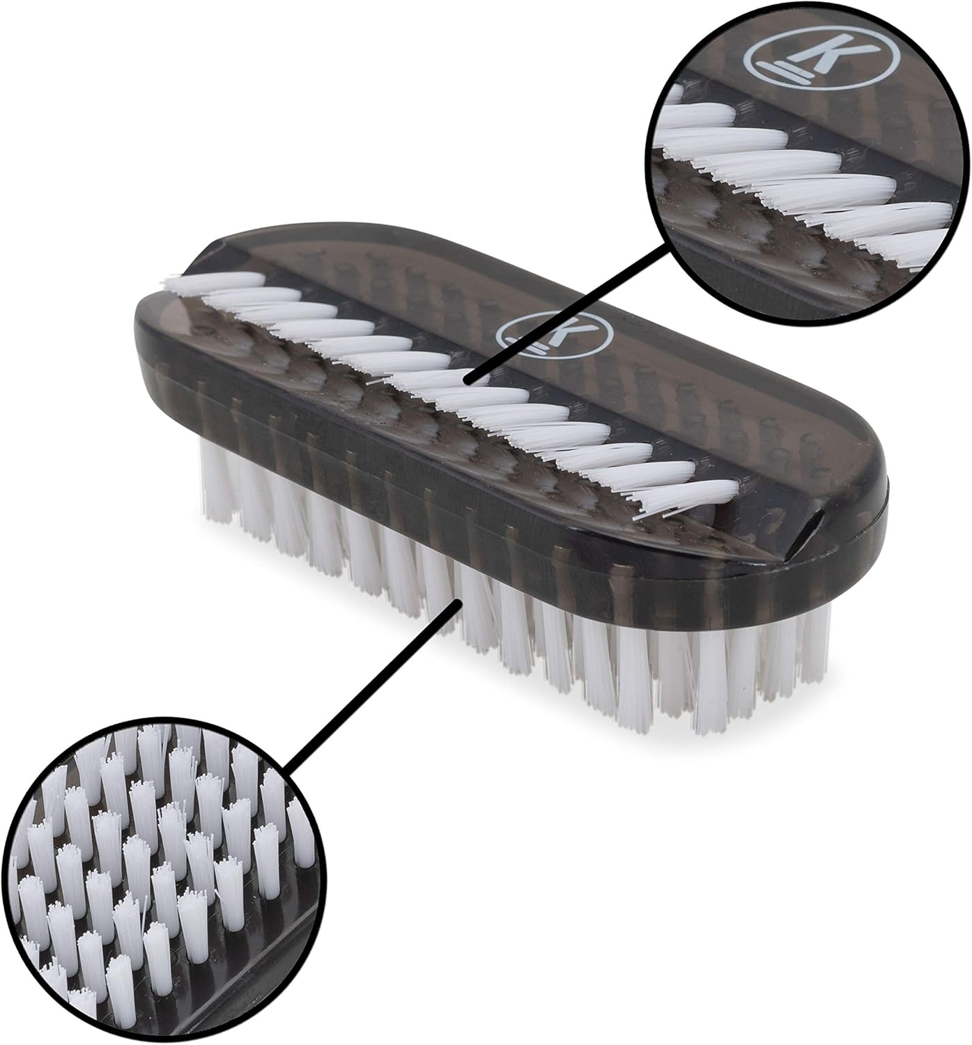 K-Pro Hand Nail Brush Hand Brush for Gel Nails Plastic Black Set of 4 image number 3