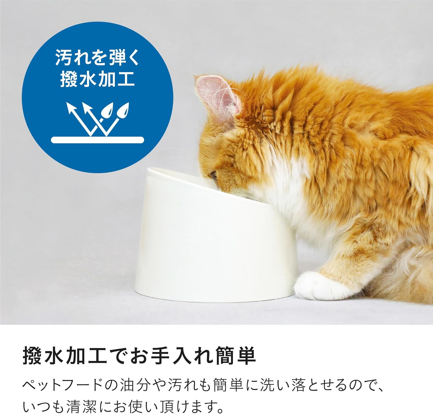 CB Japan Dog Cat Pet Tableware, Black, Water Repellent, Easy to Clean, Dishwasher Safe, Microwave Safe, Made in Japan, Water Repellent Pet Tableware, Easy to Eat, NOALIKE - Black image number 2