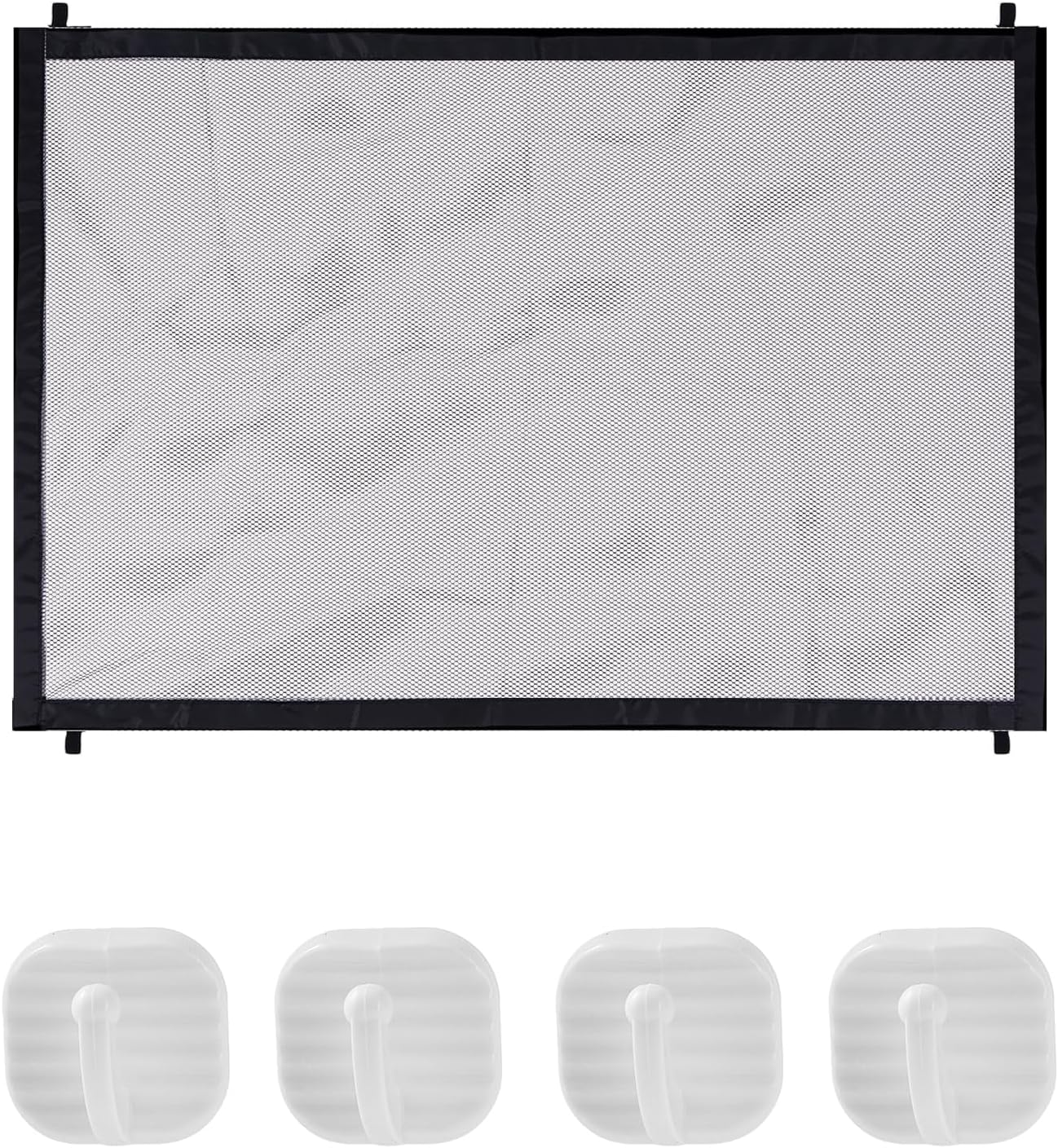 Barrier 110 X 72 Cm Dog Door Safety Gate Stair Safety Gate No Drilling with 4 Adhesive Hooks Extendable for Stairs, Doors, Child Safety Stairs, Suitable image number 4