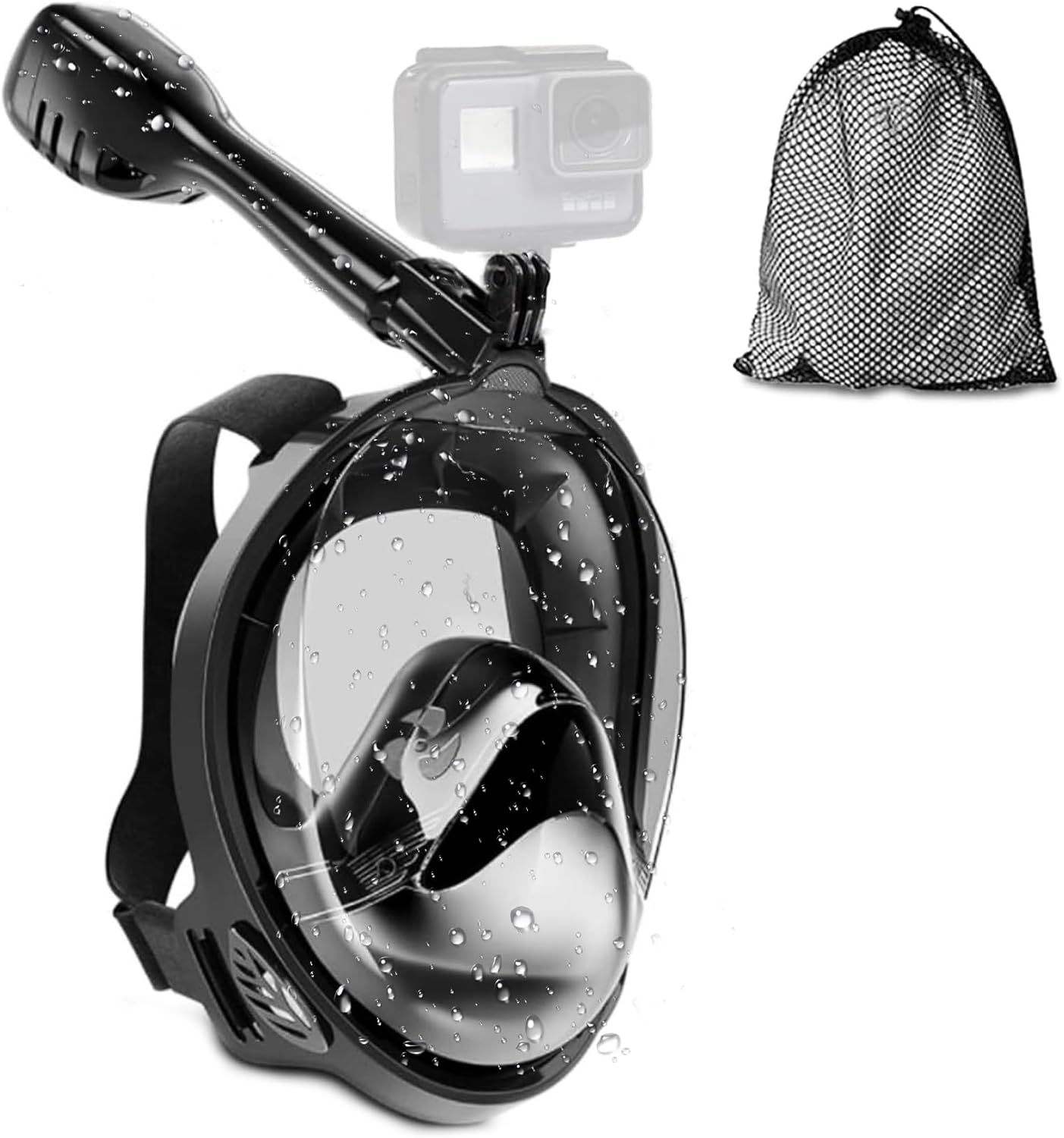 IGGDOQI 180&deg;Full Face Snorkel Mask, Diving Mask, Professional Snorkel Set, Perfect Snorkeling Gear for Adults Teen Kids with Camera Mount, Safe Free Breathing, anti Fog & Leak image number 5