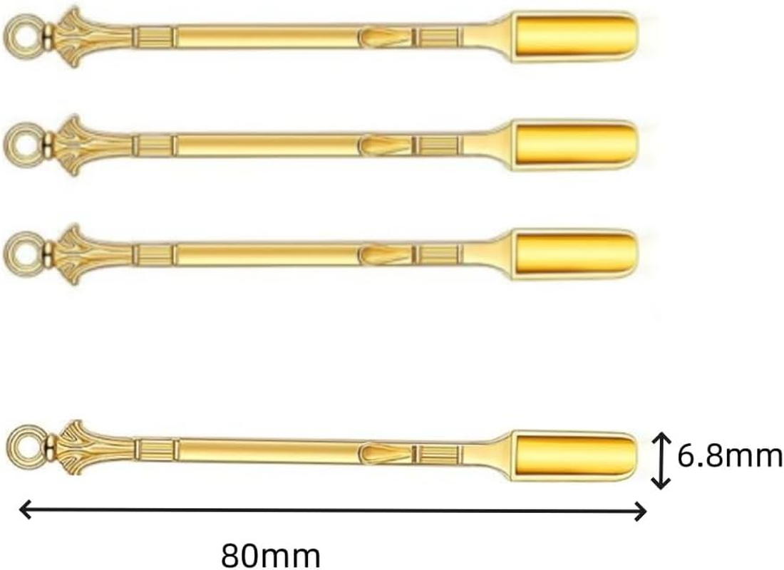 Acrylic Mini Snuff Spoon, 5 Pieces Mini Spoon,Gold Mini Spoon Mini Shovel Microscale Spoon Home Supplies Pendants Necklace Vials,For Filling Salts, Herbs image number 3