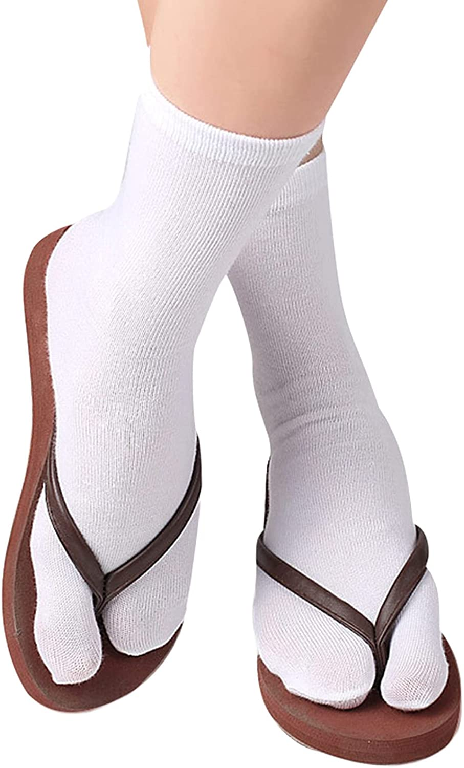 3PCS Split Toe Womens Tabi Socks Japanese Socks Split Toe Womens Flip Flop Socks for Men Women