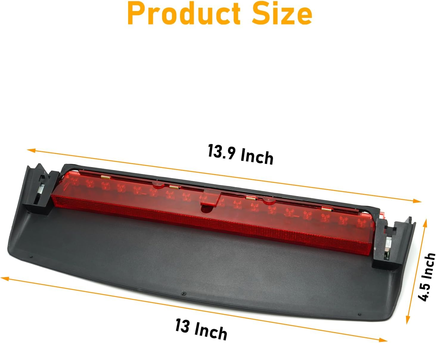 Center Brake Light Assembly Compatible with Audi A4/A4 Quattro 2009-2015,S4 2010-2015,Third Brake Light with 18 Smal Red Lamp Bulbs,Center High Mount Stop Lamp Replacement for 8K5945097 image number 2