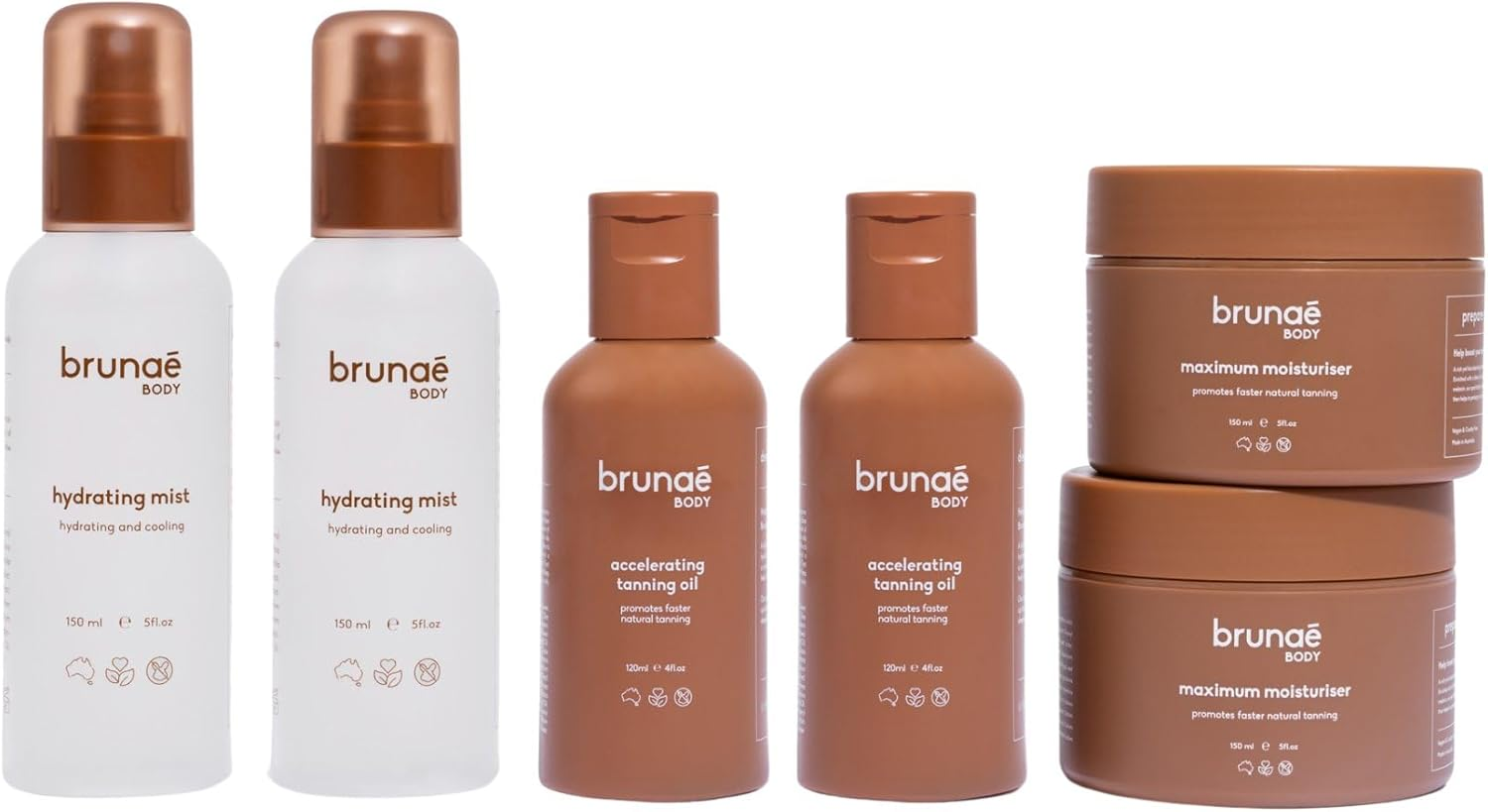Brunae Body Complete Brunae Bundle - 3-Step Tanning System for Darker, Faster Tan & Hydrated Skin image number 4