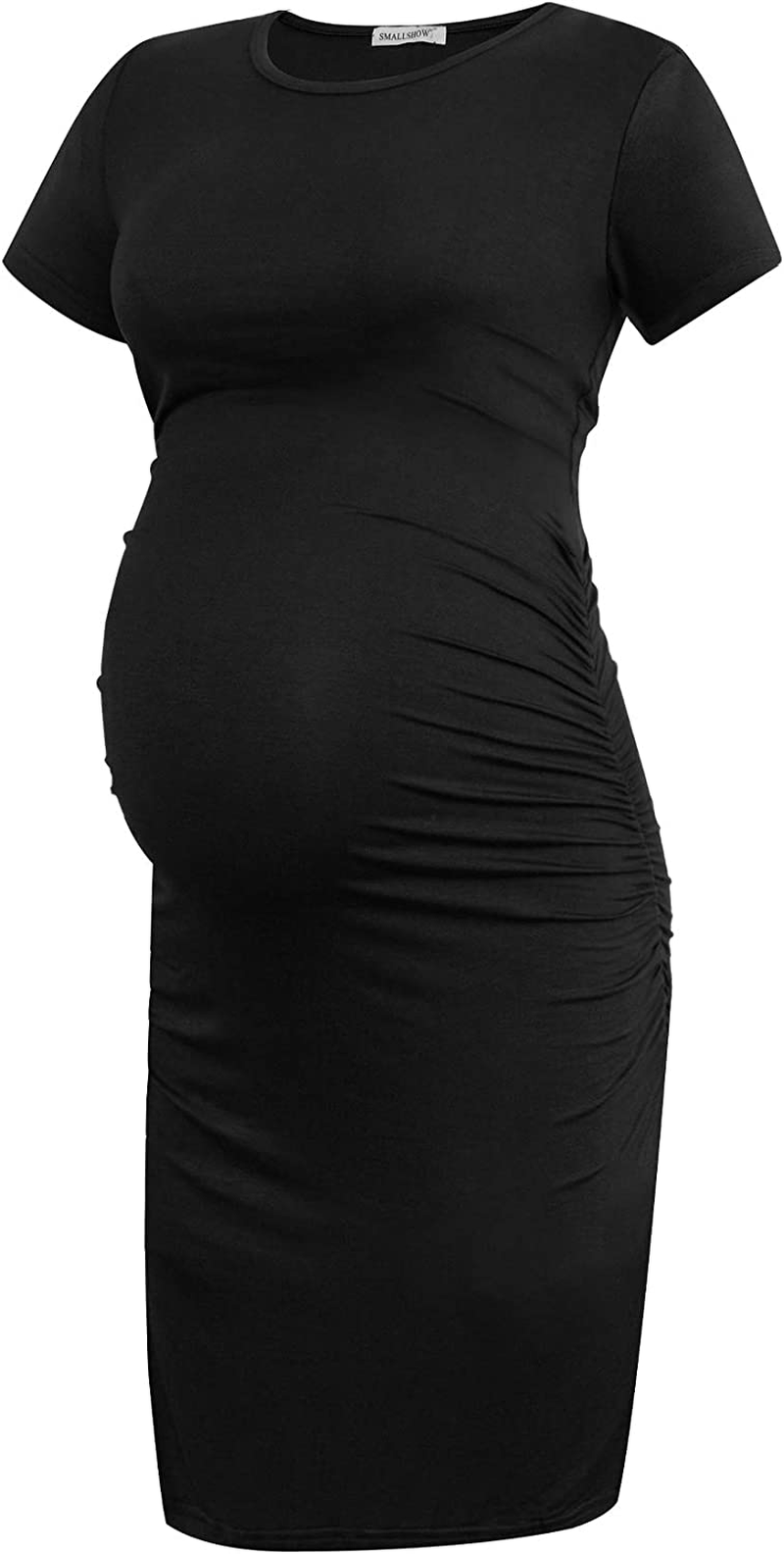 Smallshow Women'S Maternity Dress Short Sleeve Maternity Dress Summer