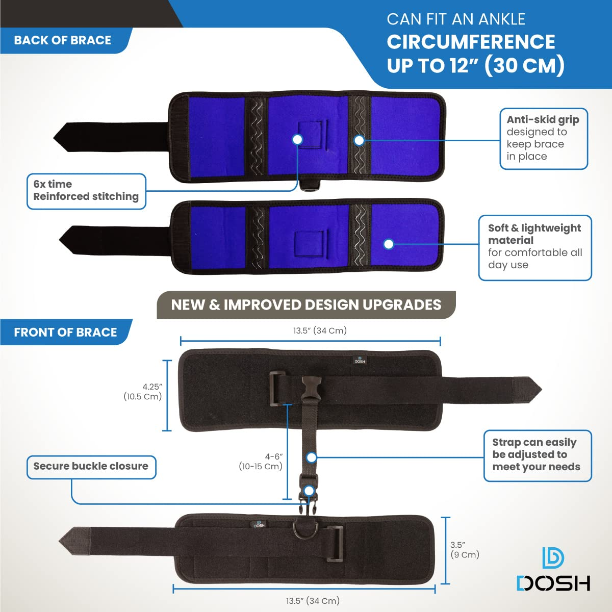 DOSH AFO Foot Drop Brace - Drop Foot Brace - Foot Drop Brace for Walking - AFO - Drop Foot Brace for Walking with Shoes &ndash; Drop Foot Braces image number 2