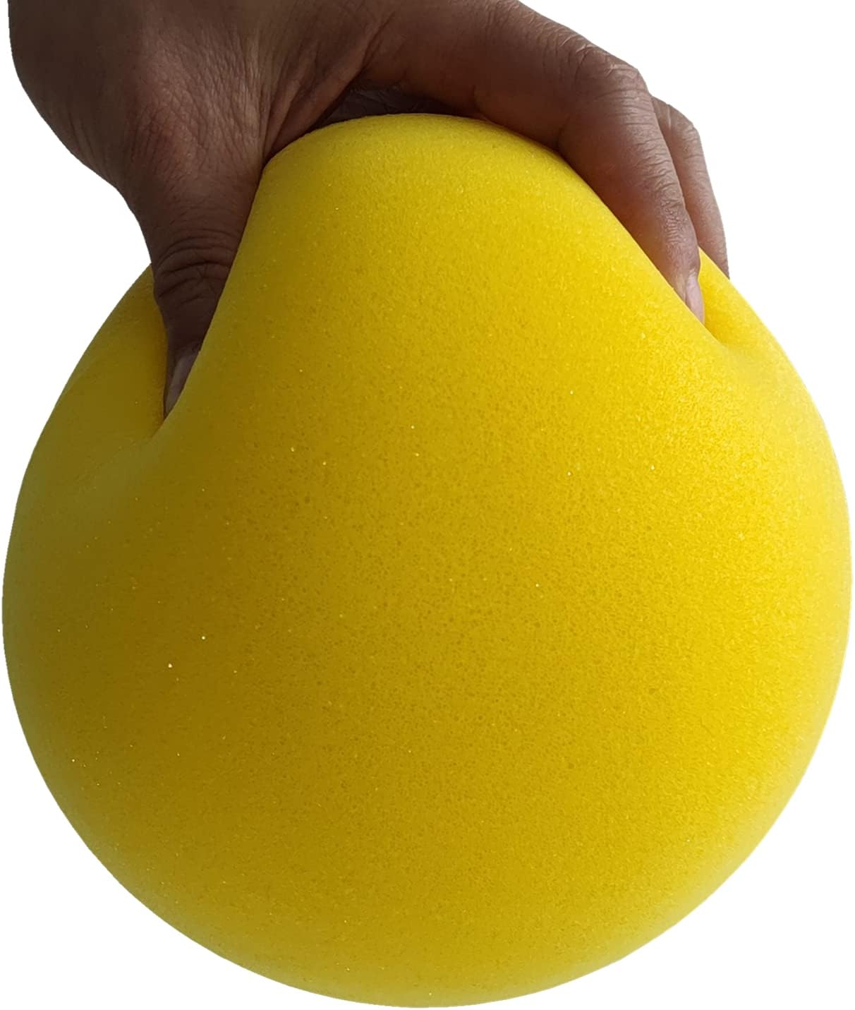 7Inches Uncoated Silent Foam Ball, Indoor &Outdoor Sponge Ball Playground Ball Dodge Ball - Yellow image number 2