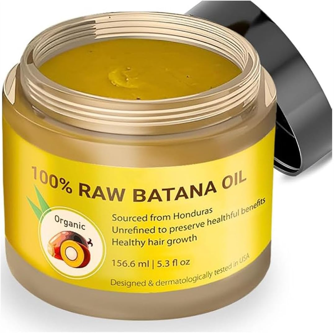 Batana Oil for Hair Care Batana Oil from Honduras Repair Hair Unrefined Natural Organic Batana Hair Masks for All Hair Tpyes in Men & Women (156G)