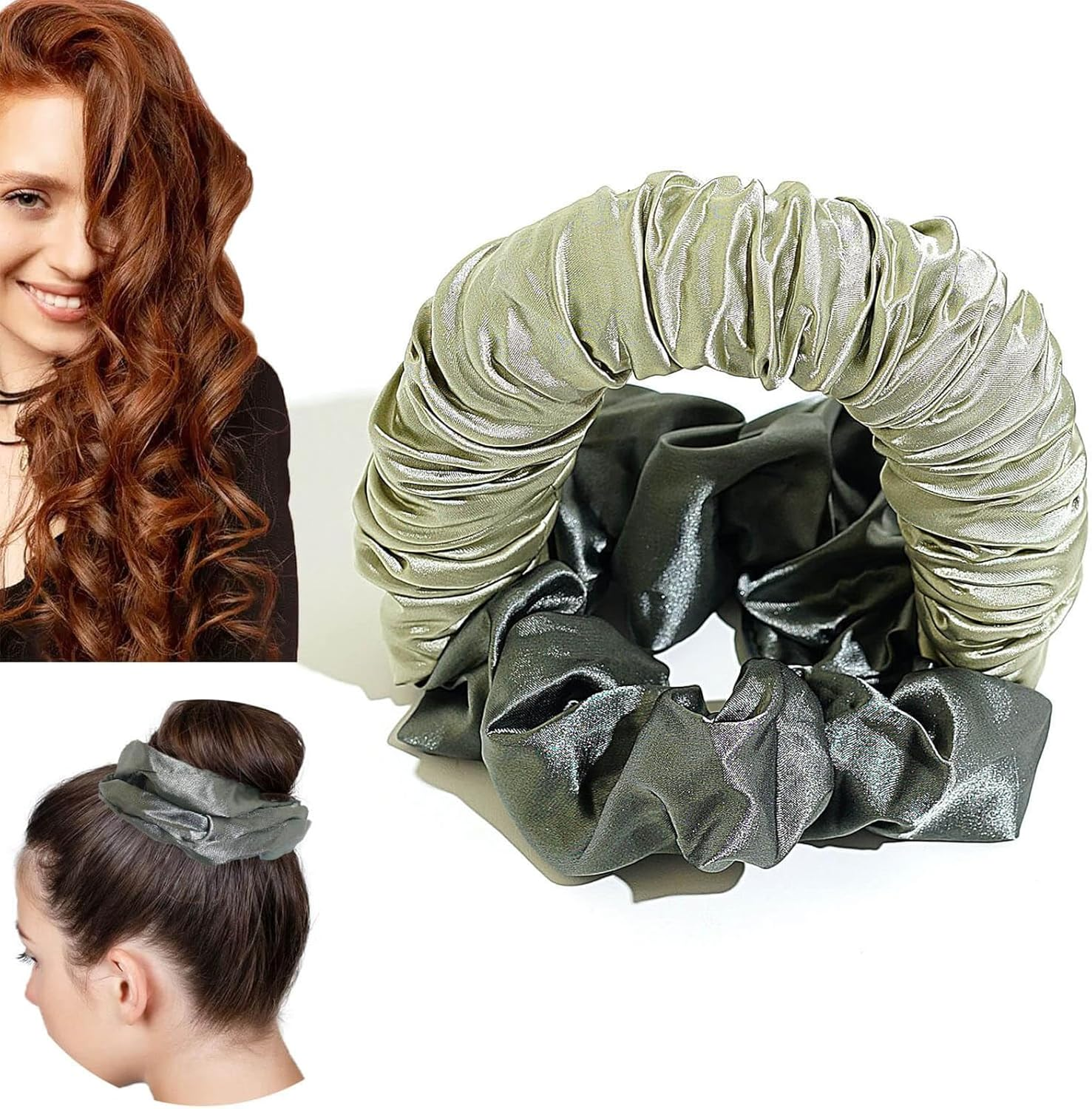 TELAIN 1 Piece Heat Free Curl Hair Scrunchie for Women - Soft Curls Overnight without Heat, Ideal for Long Hair image number 1