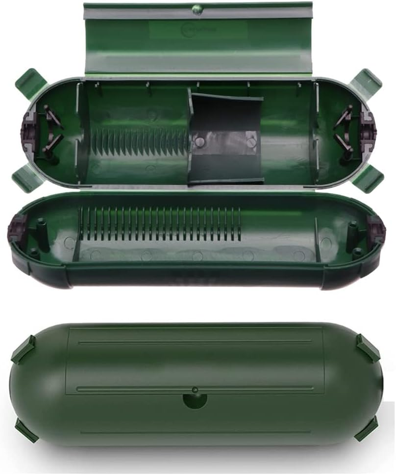 Outdoor Extension Cord Safety Cover with Waterproof Seal, IP44 Weatherproof Cord Cover for Protect Outdoor Outlet Plug Socket Holiday String Lights, Green - Pack of 2