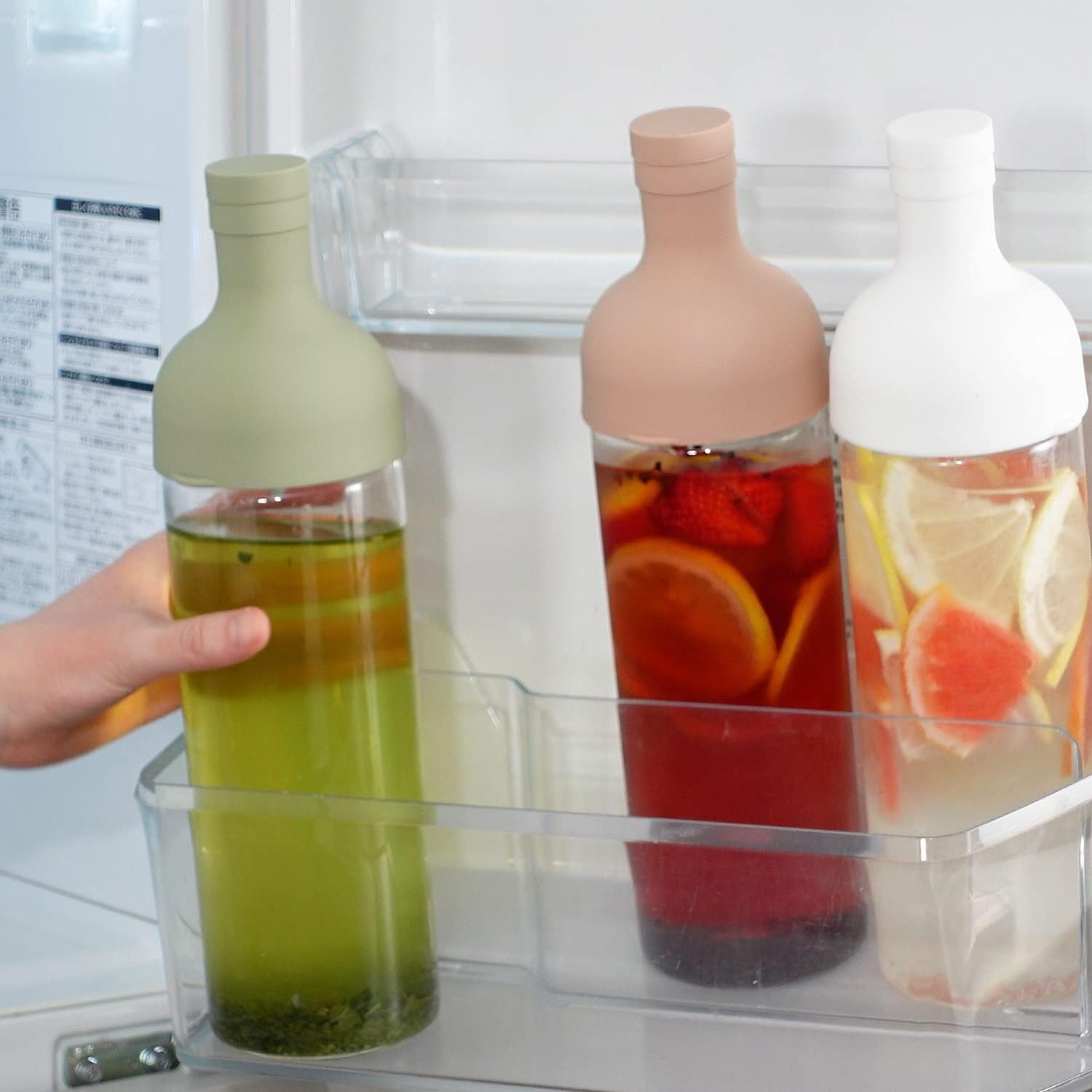 Hario FIB-75-SG Filter-In Bottle, Practical Capacity: 25.4 Fl Oz (750 Ml), Smoky Green, Made in Japan image number 1