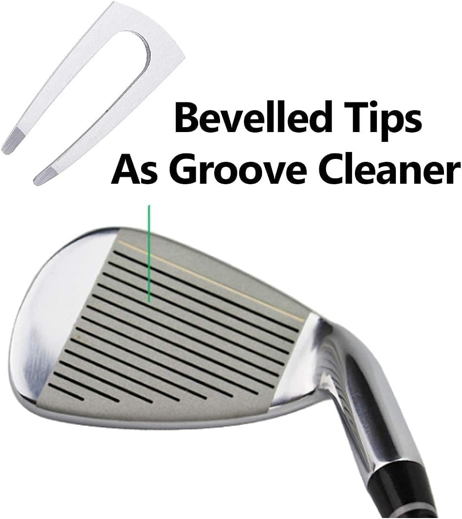 THJOPOKEEL Divot Repair Tool with 2 Ball Markers+ 1 Hat Clip Golf Divot Tool Divot Repair Tool Switchblade Golf Green Repair Fork Portable and Folding image number 1