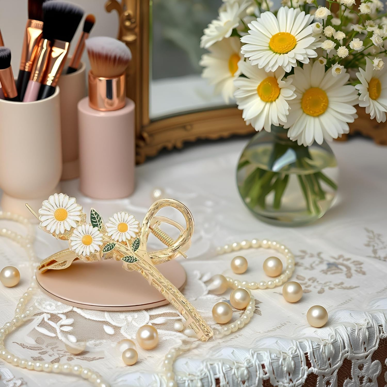 Sunflower Hair Clips Large Non-Slip Hair Clips Strong Hold Hair Accessories for Women Girls Hair Clips image number 3